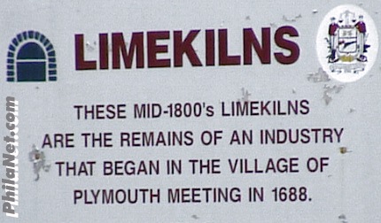 Limekiln Sign in Plymouth Meeting
